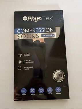 PhysFlex Graduated Compression Socks Enhance Circulation Reduce Fatigue L/XL